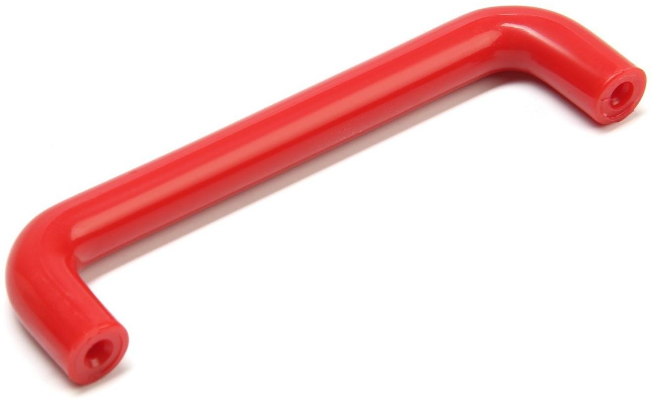 Ручка скоба PLASTIC 009, пластиковая, м/о 96 мм, красная