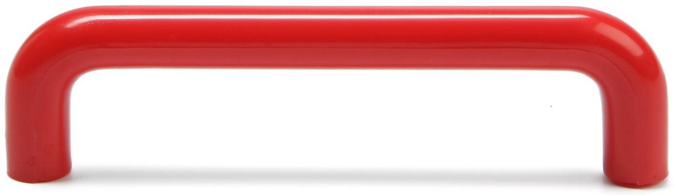 Ручка скоба PLASTIC 009, пластиковая, м/о 96 мм, красная