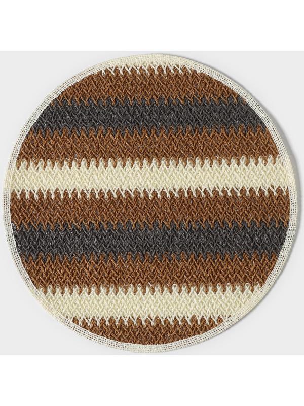 Салфетка сервировочная Доляна Vincula, d=38 см, цвет коричневый