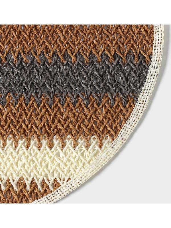 Салфетка сервировочная Доляна Vincula, d=38 см, цвет коричневый