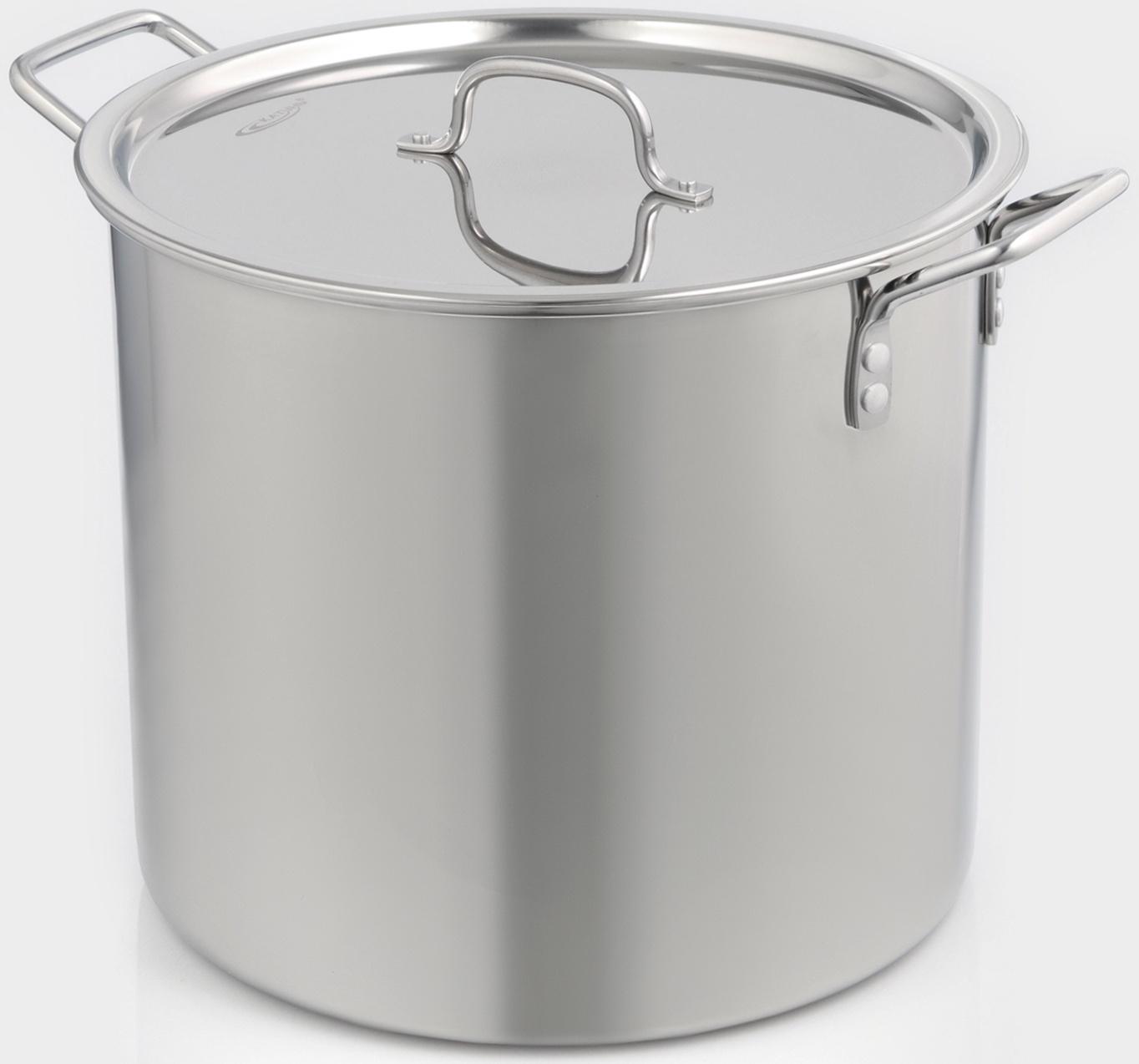 Котёл «Общепит», 25 л, d=35 см, h=30 см, металлическая крышка, клёпанные ручки