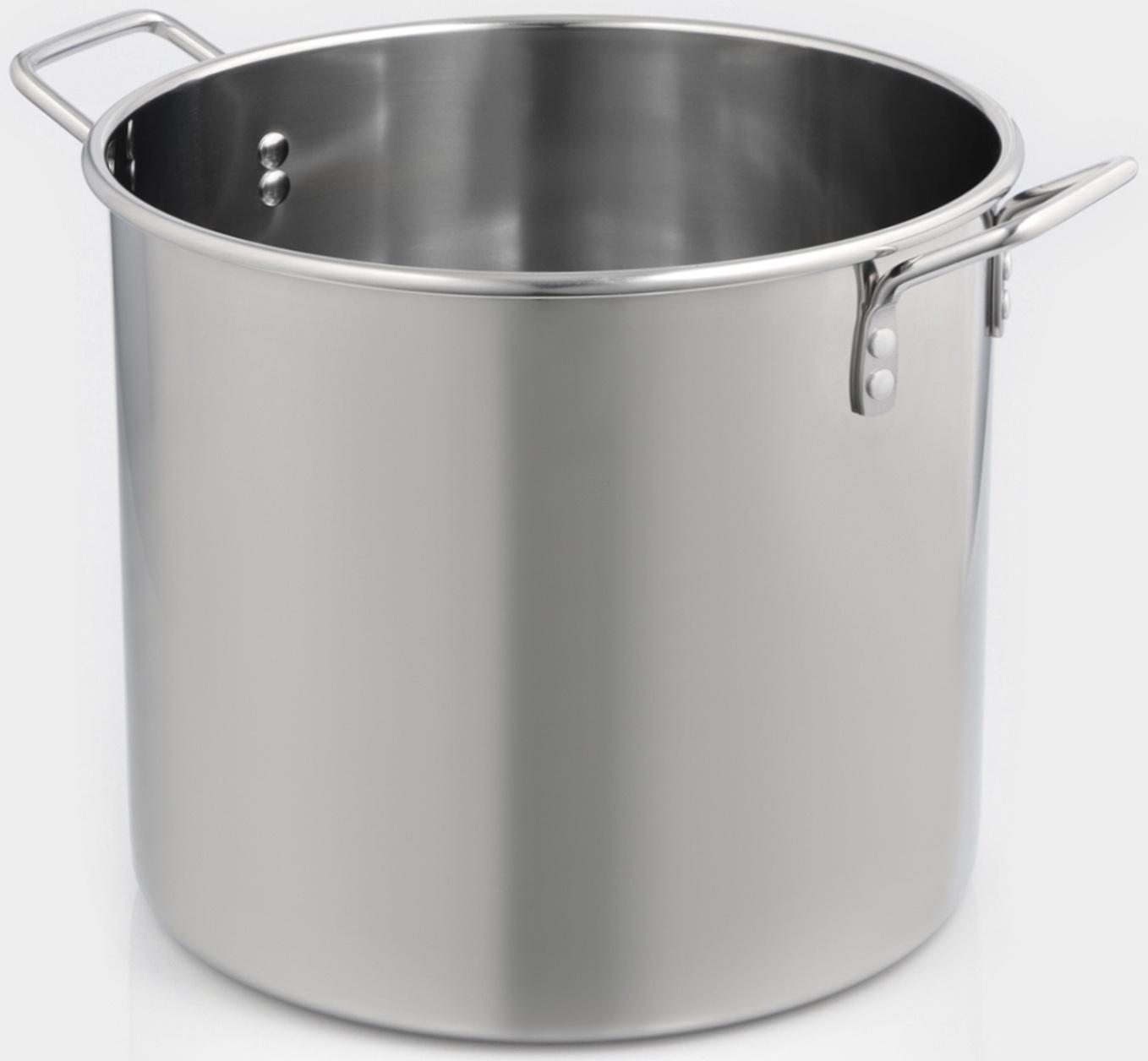 Котёл «Общепит», 25 л, d=35 см, h=30 см, металлическая крышка, клёпанные ручки