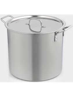 Котёл «Общепит», 25 л, d=35 см, h=30 см, металлическая крышка, клёпанные ручки