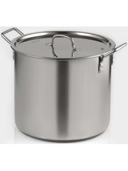 Котёл «Общепит», 25 л, d=35 см, h=30 см, металлическая крышка, с теплораспределительным слоем