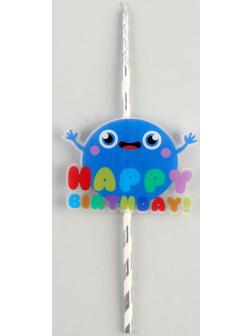 Топпер-свеча «С днём рождения»