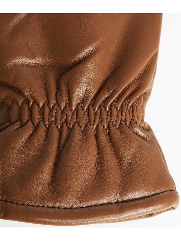 Варежки женские, безразмерные, с утеплителем, цвет коричневый