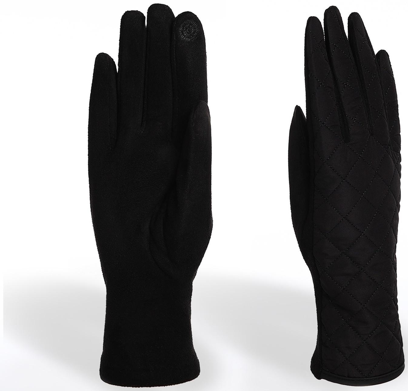 Перчатки женские, безразмерные, без утеплителя, цвет чёрный