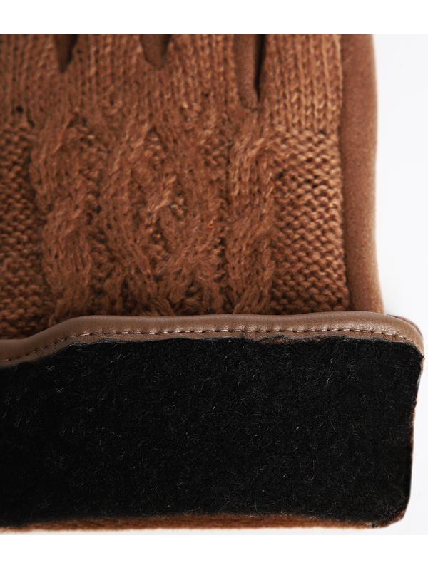 Перчатки женские, безразмерные, с утеплителем, цвет бежевый