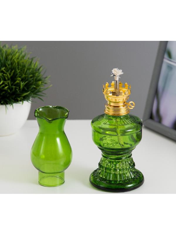 Керосиновая лампа зеленый 6х6х20 см