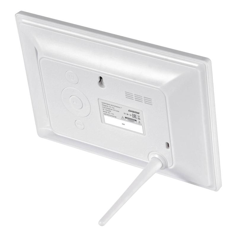 Фоторамка Digma 7 PF-743 IPS 1024x600 белый пластик