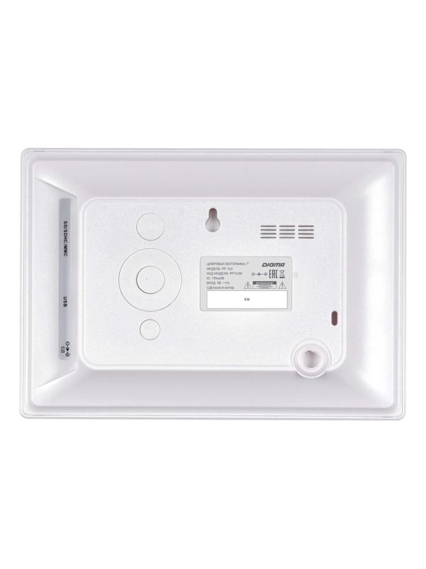 Фоторамка Digma 7 PF-743 IPS 1024x600 белый пластик