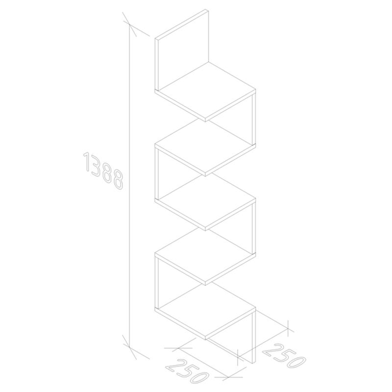 Полка ФЛ_Таксония настенная ПЛН25 Белый шагрень