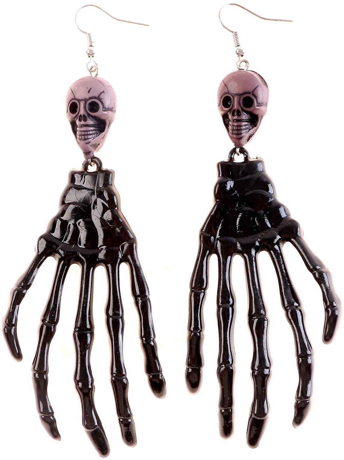 Карнавальные серьги «Скелет», цвета МИКС