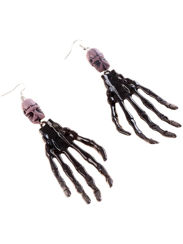 Карнавальные серьги «Скелет», цвета МИКС