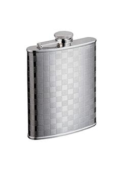 Фляга S.Quire 0,27 л, сталь, серебристый цвет с рисунком,1709YX-3