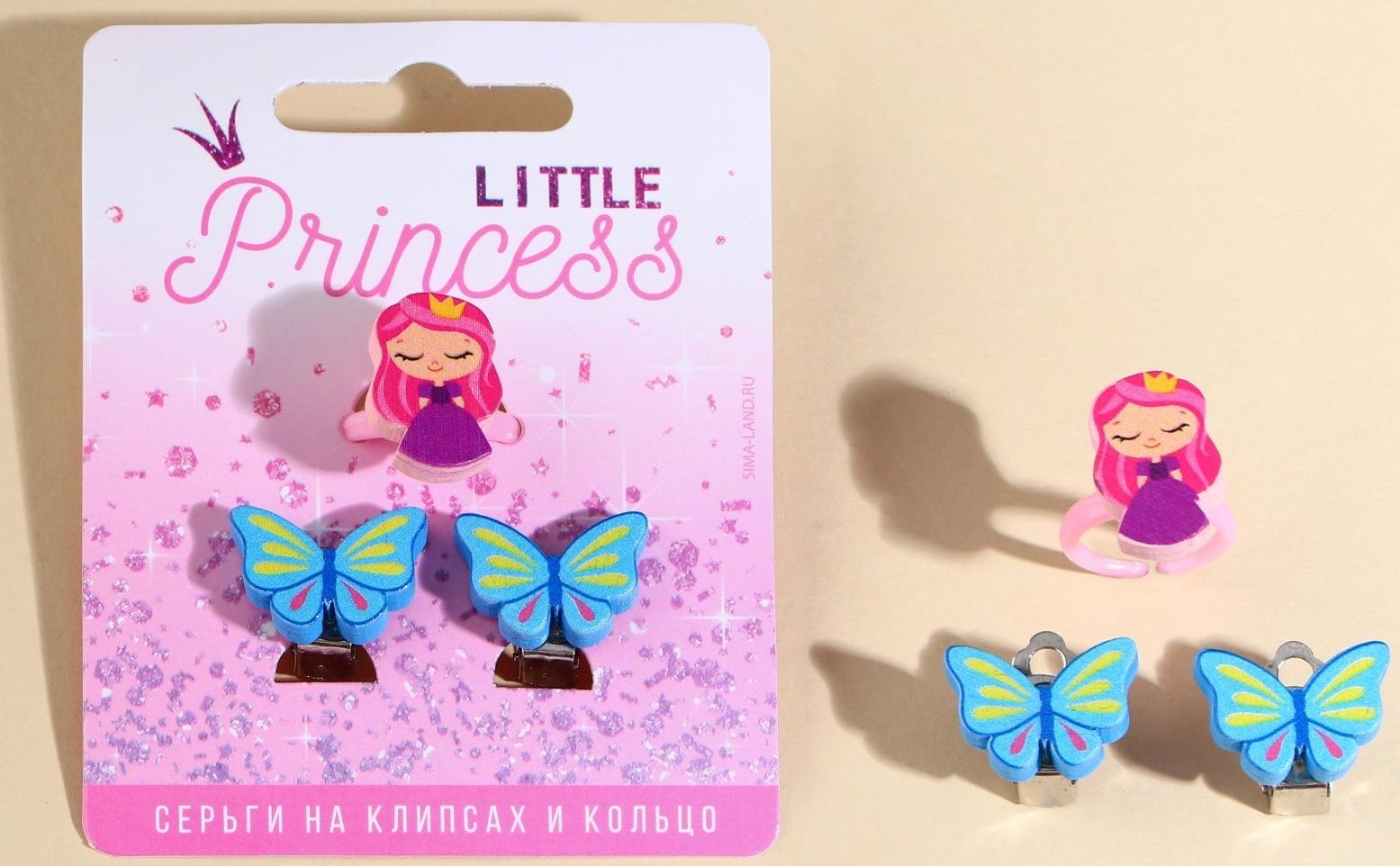 Набор клипсы и кольцо 