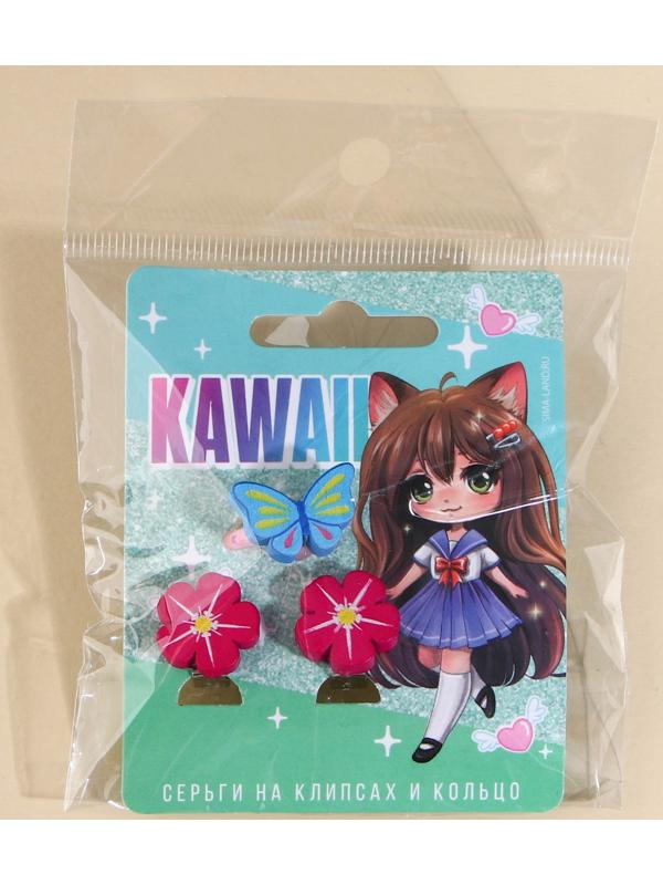 Набор клипсы и кольцо 