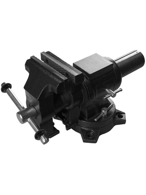 Тиски чугун.поворотные,трубный зажим,наковальня БАЛЬДР125мм,BERGER BG1340