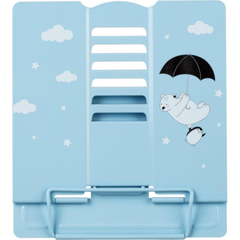 Подставка для книг №1School Пингвин и мишка,металл,19x15,5x20 см,7 настроек