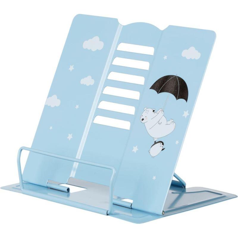 Подставка для книг №1School Пингвин и мишка,металл,19x15,5x20 см,7 настроек
