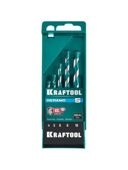 Набор сверл по керамограниту KRAFTOOL KERAMO 5 шт: 4-5-6-8-10мм (29175-H5)