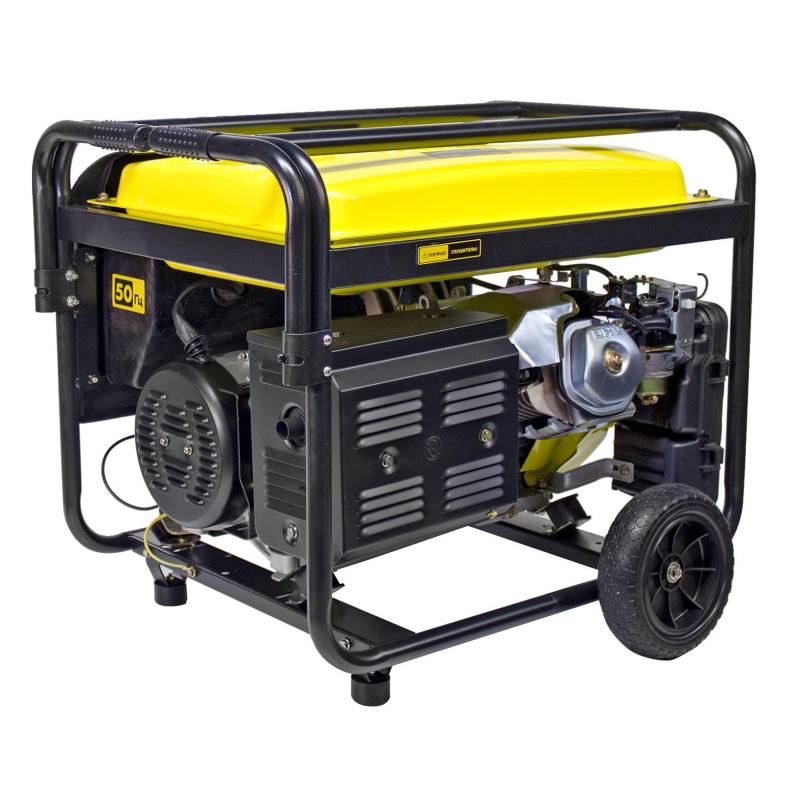 Генератор бензиновый CHAMPION 5кВт, блок ATS, эл.стартер, колеса (GG6501E)