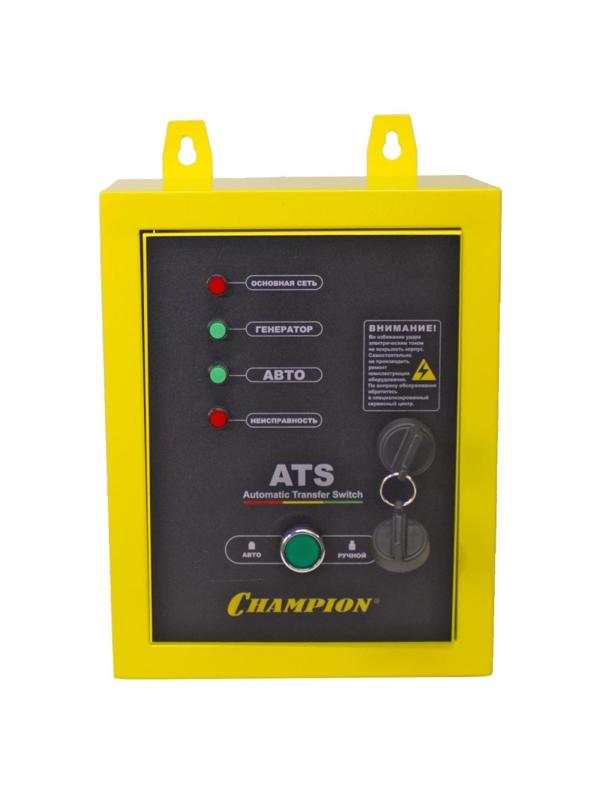 Генератор бензиновый CHAMPION 5кВт, блок ATS, эл.стартер, колеса (GG6501E)