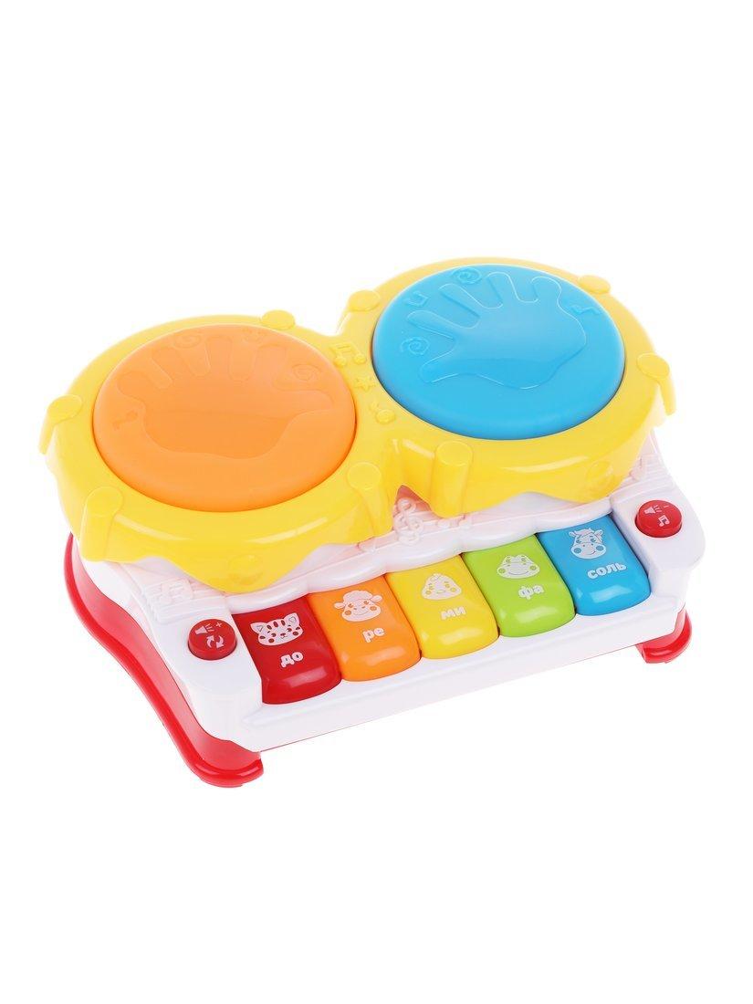 Развивающая игрушка Первые уроки музыки с барабаном, пианино, режимы на
русском языке