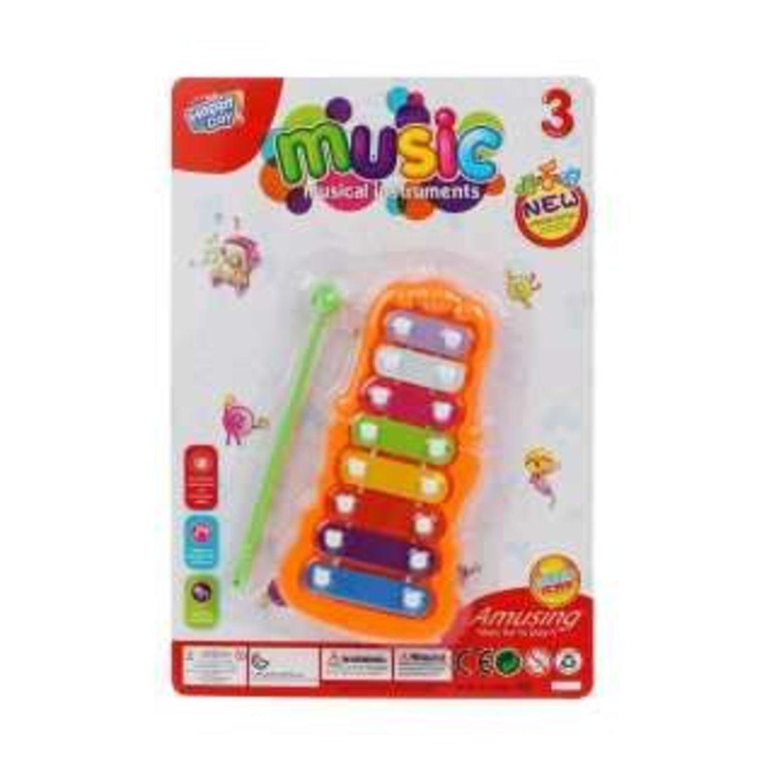 ДЕФЕКТ УПАКОВКИ Ксилофон детский, 8 нот, в ассорт., блистер