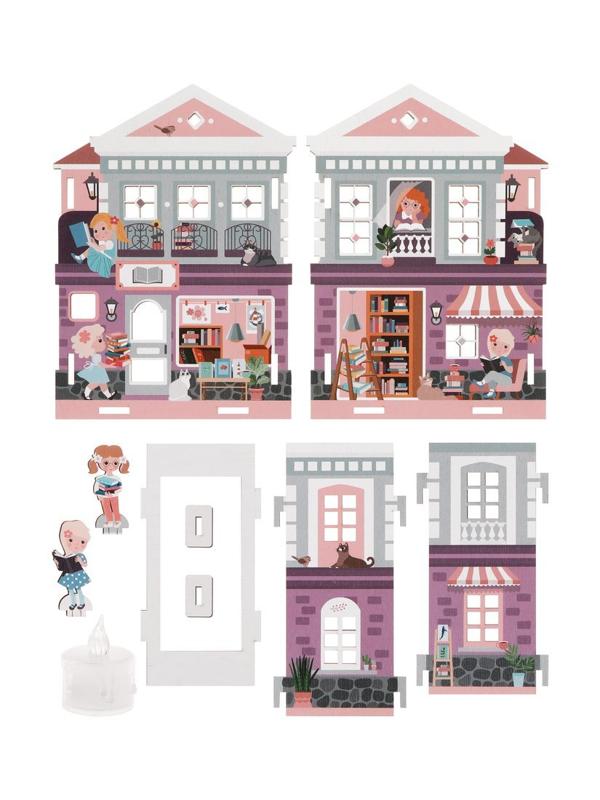 Книжный домик с LED-свечой