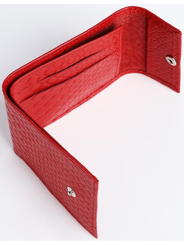 Кошелёк на кнопке, цвет красный