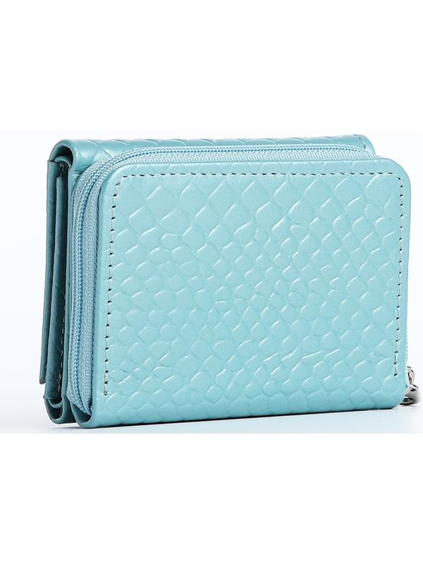 Кошелёк на кнопке, цвет голубой