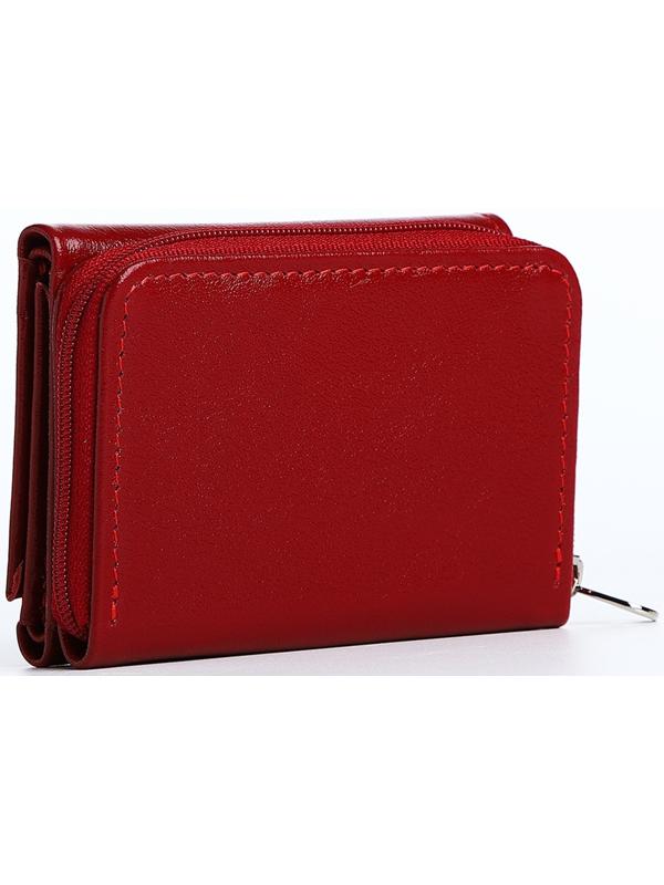 Кошелёк на кнопке, цвет красный