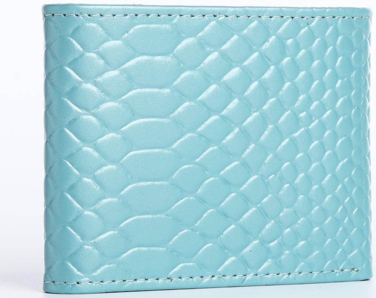 Кошелёк на кнопке, цвет голубой