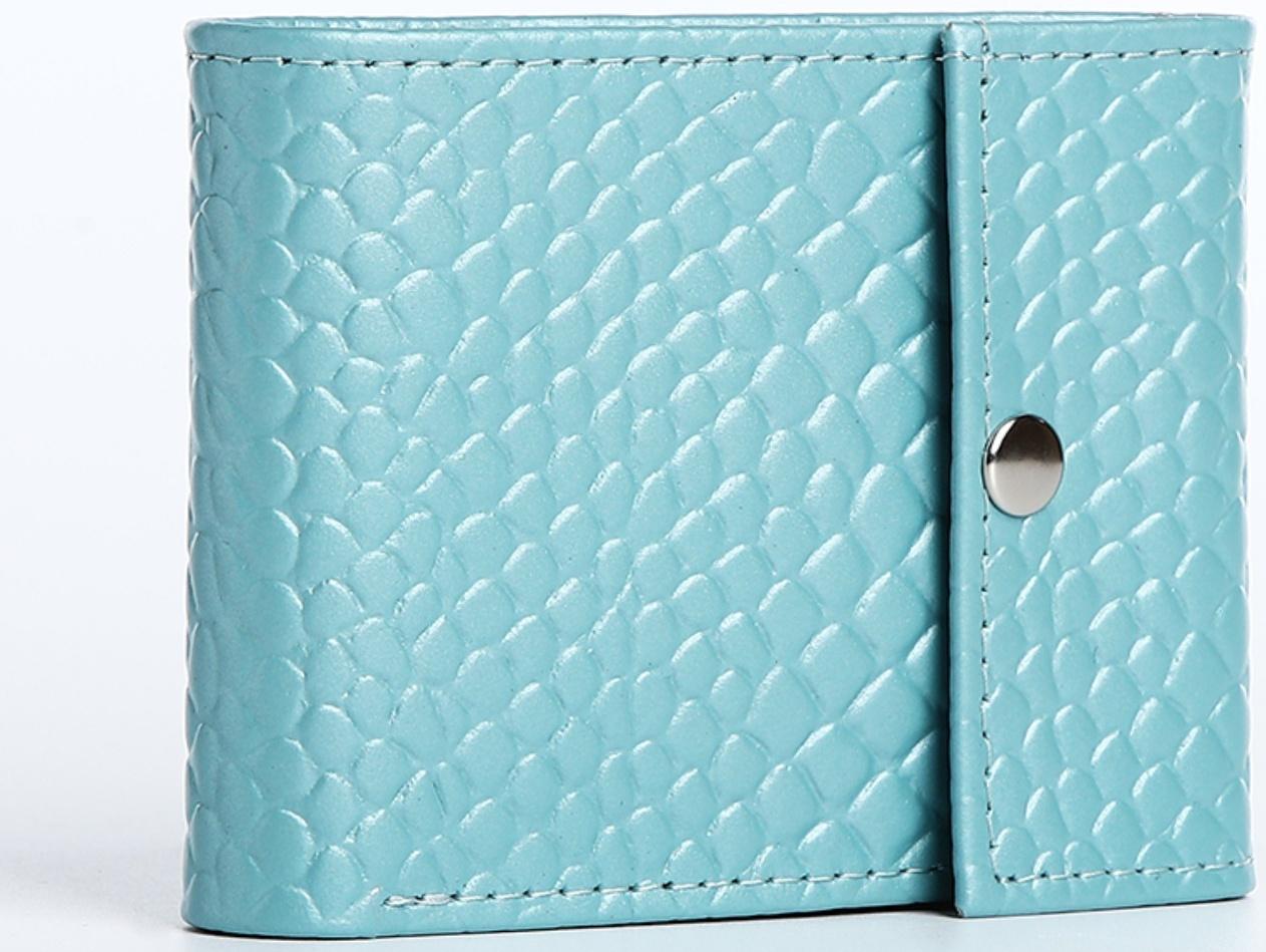 Кошелёк на кнопке, цвет голубой