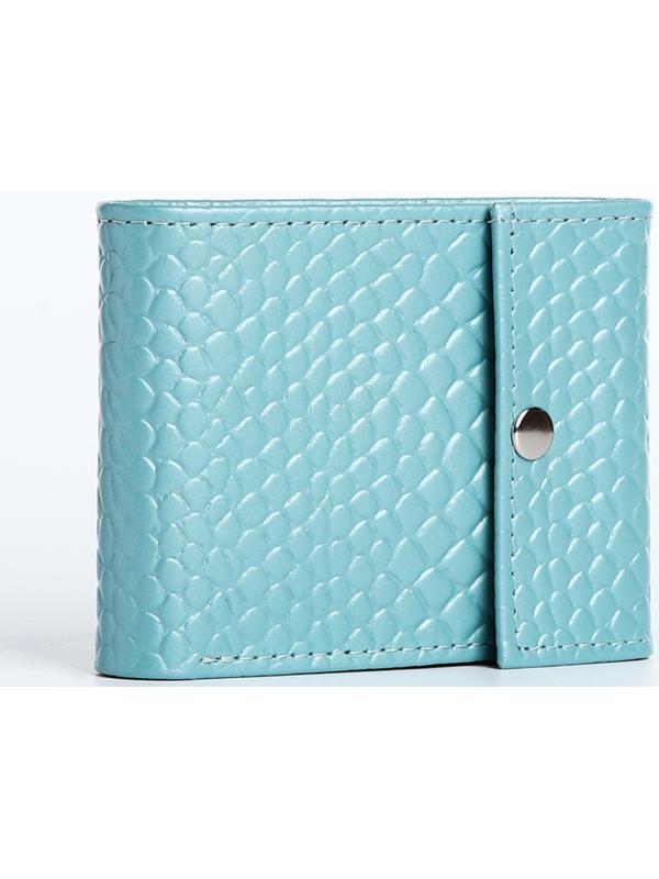 Кошелёк на кнопке, цвет голубой