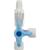 Кран трехходовой для инфузии синий Polyway Pro Click, 100 шт/уп