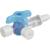 Кран трехходовой для инфузии синий Polyway Pro Click, 100 шт/уп