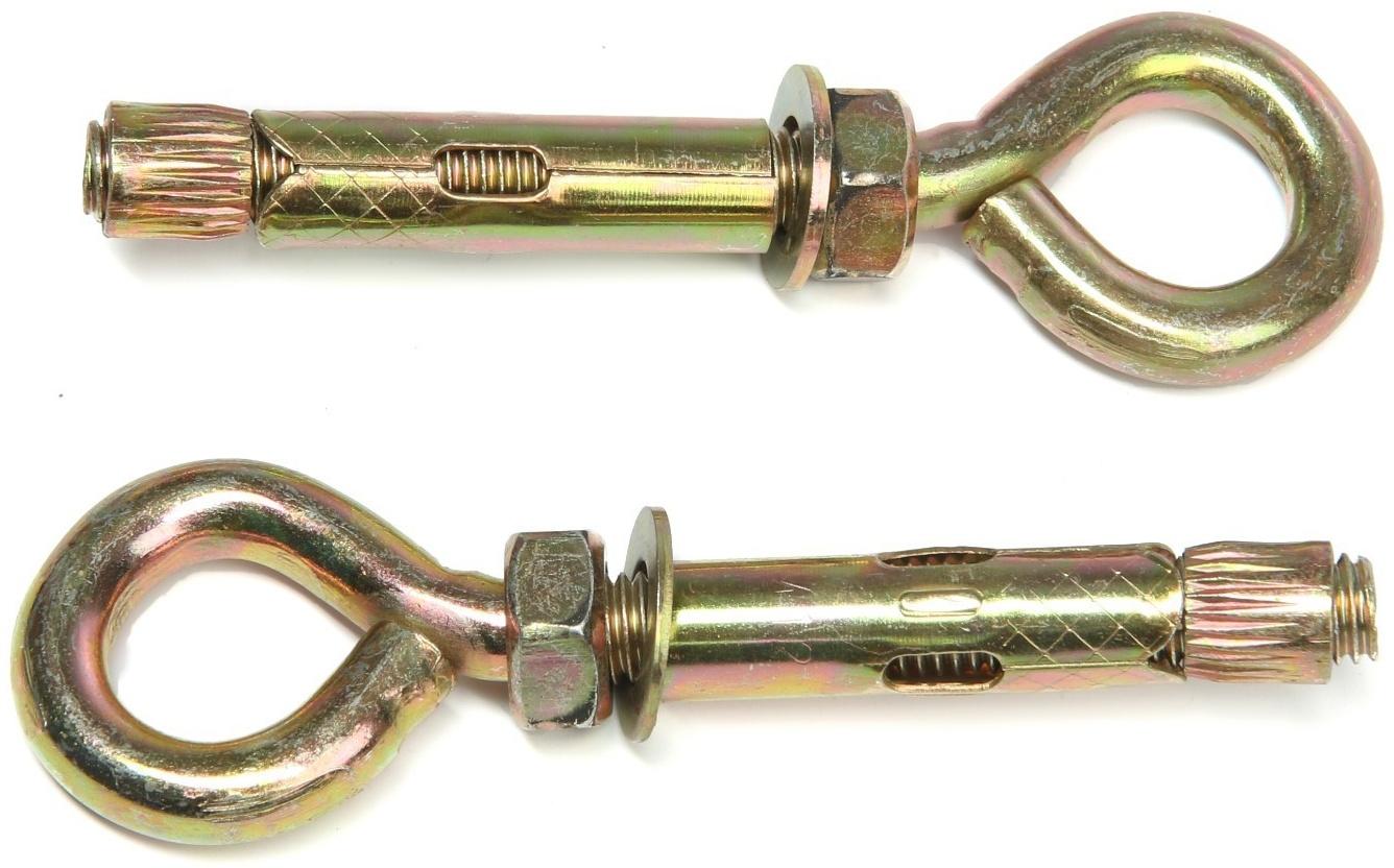 Анкерный болт, с кольцом, оцинкованный, 12x70 мм, 40 шт