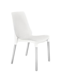 Стул EL_SHT-S75 пластик белый/хром лак
