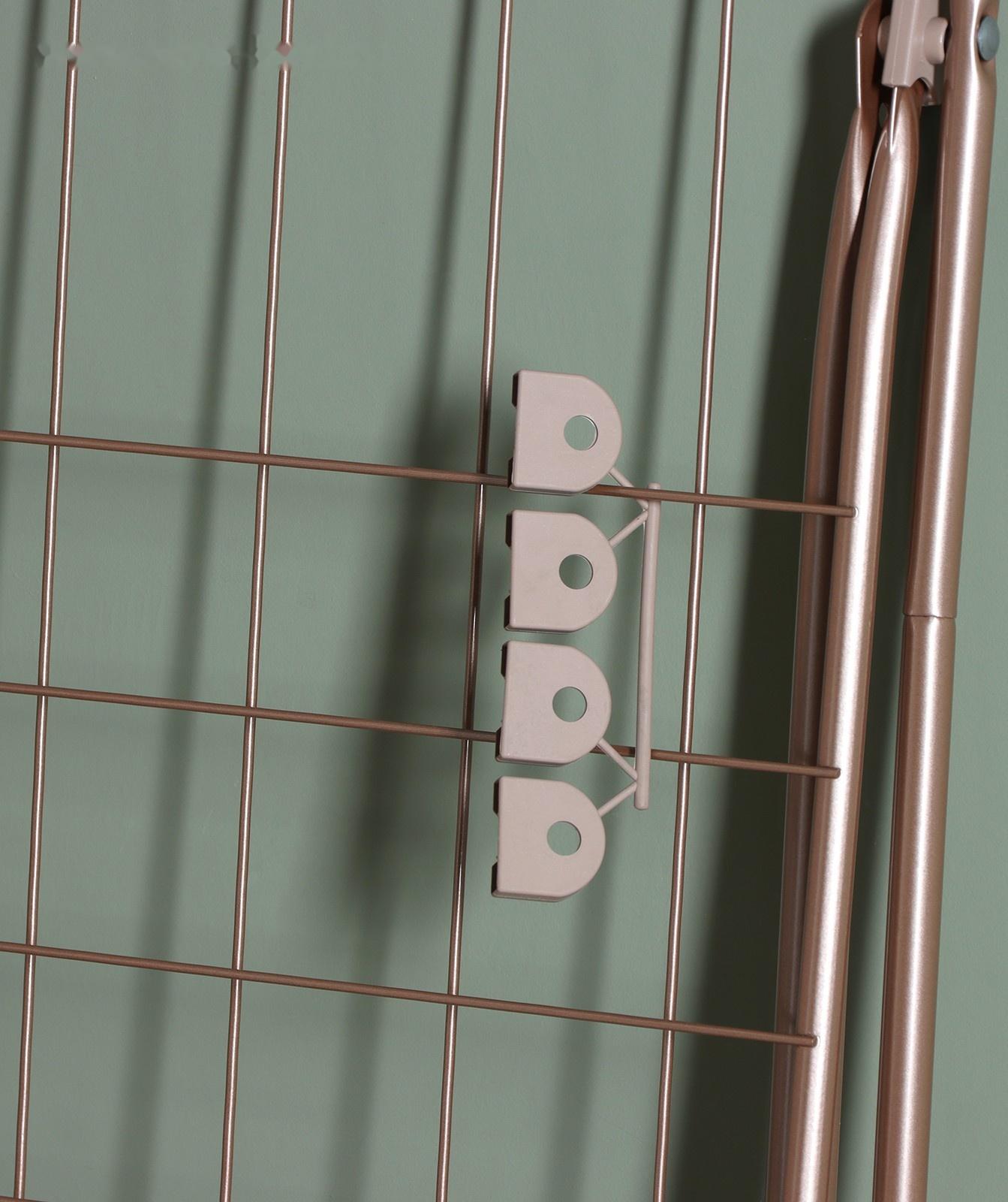 Сушилка для белья напольная складная, рабочая длина 20 м, высота от пола 95 см, ширина 54 см, цвет розовое золото