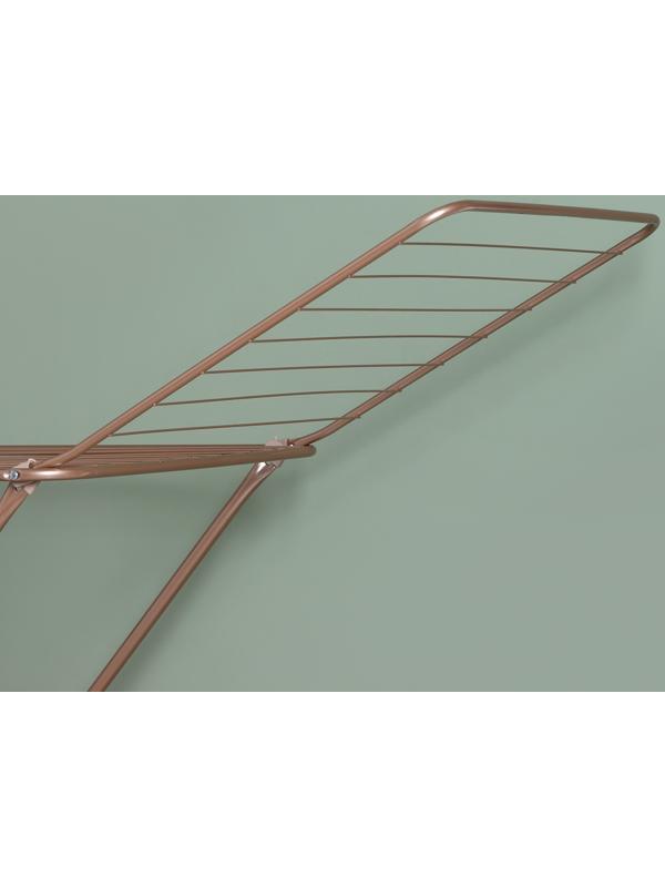 Сушилка для белья напольная складная, рабочая длина 20 м, высота от пола 95 см, ширина 54 см, цвет розовое золото