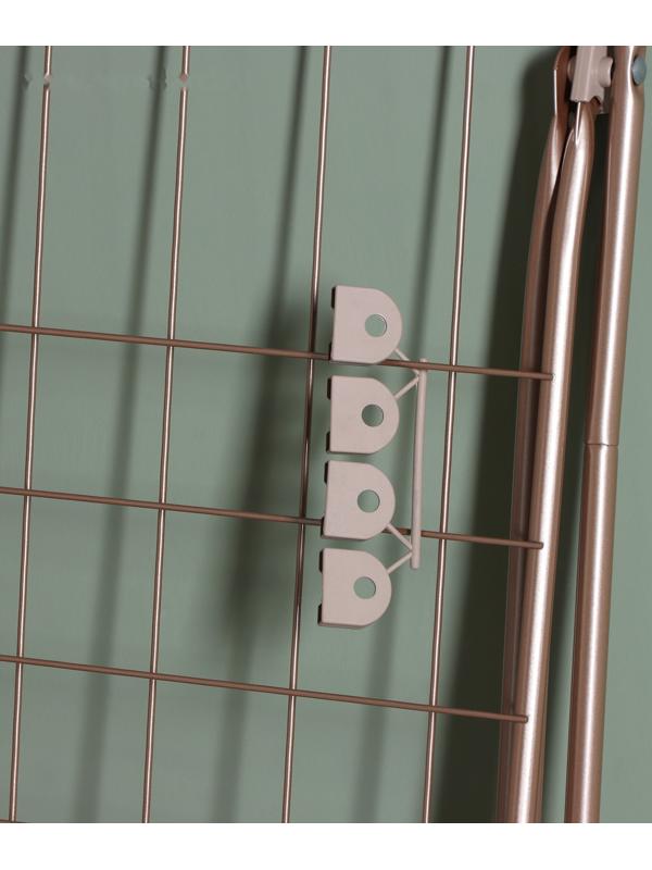 Сушилка для белья напольная складная, рабочая длина 20 м, высота от пола 95 см, ширина 54 см, цвет розовое золото