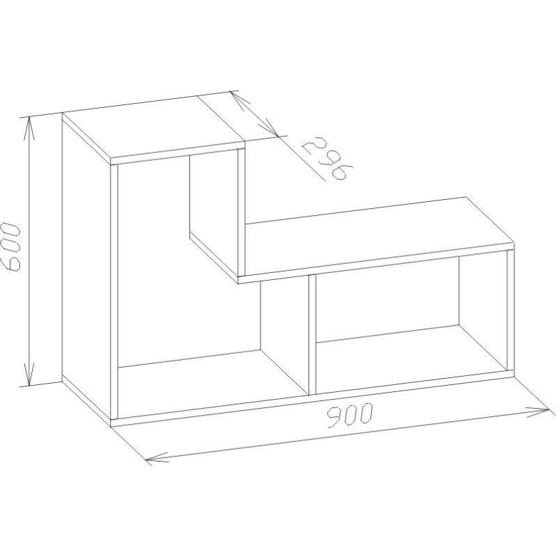 Полка книжная Сокол ПК-9, Дуб делано
