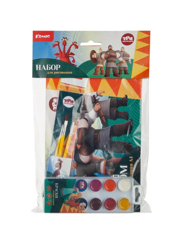 Набор школьный для рисования КОМУС Три Богатыря 5 предметов