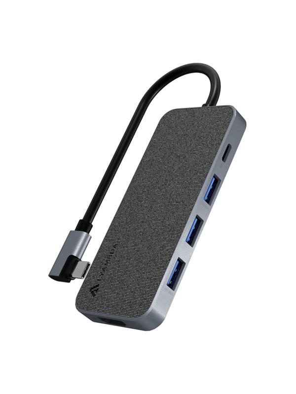 Разветвитель Lyambda (LC129) Type-C 5 в 1 Multimedia 4K/USB/PD Hub