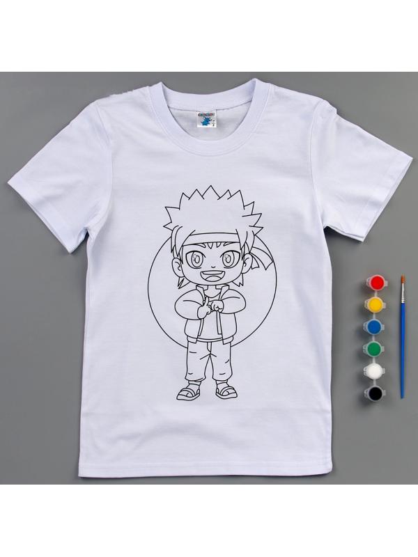 Набор для творчества футболка-раскраска «Мальчик лис», размер 128-134 см