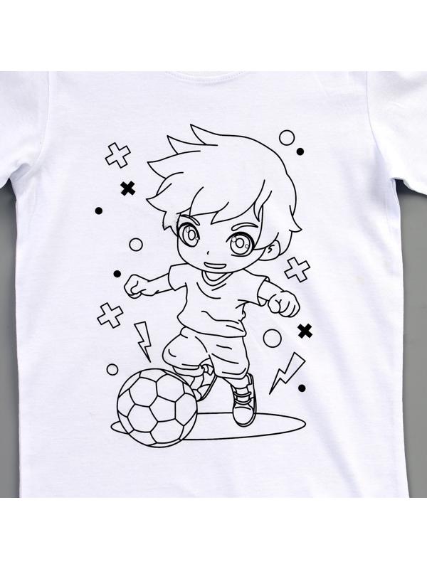 Набор для творчества футболка-раскраска «Футболист», размер 122-128 см