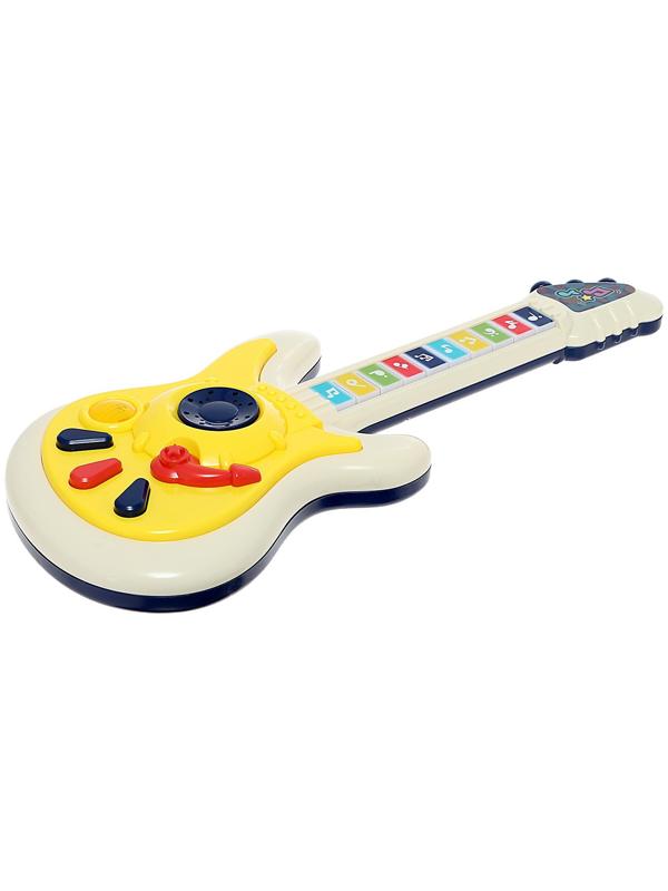 Музыкальная гитара, звук, свет