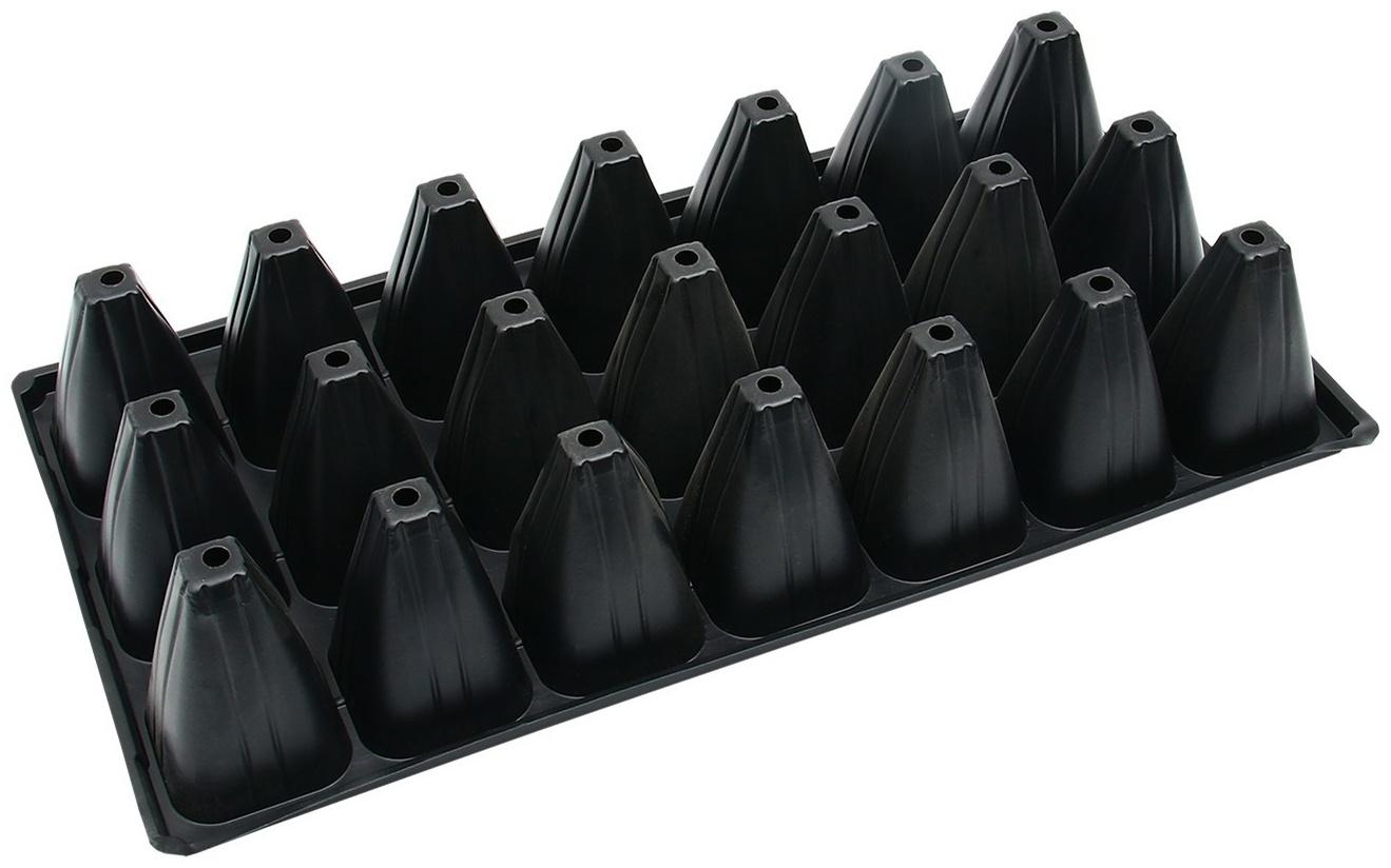 Кассета для выращивания рассады Greengo на 21 ячейку, по 250 мл, из пластика, 54 × 28 × 10 см